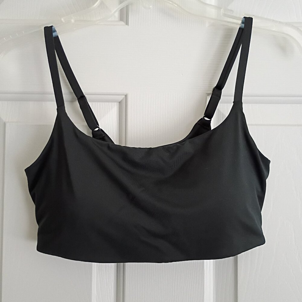 ATHLETA SCOOP BIKINI TOP Adjustable Black Size M / D-DD